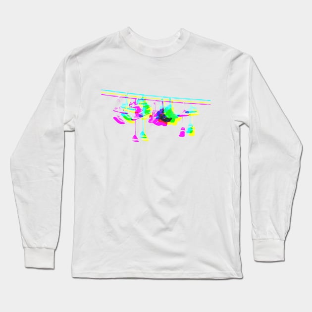 Shoes on a Wire CMYK Long Sleeve T-Shirt by AKdesign